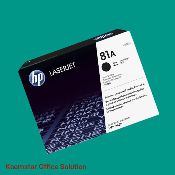 HP 81A Black Original LaserJet Toner Cartridge (CF281A) - High-Yield, Reliable Printing