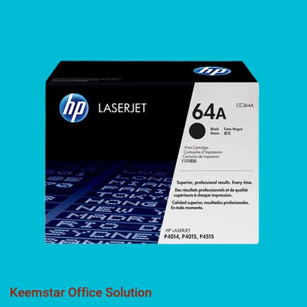 Genuine HP 64A Black LaserJet Toner Cartridge (CC364A) - High-Yield, Crisp Text & Reliable Performance