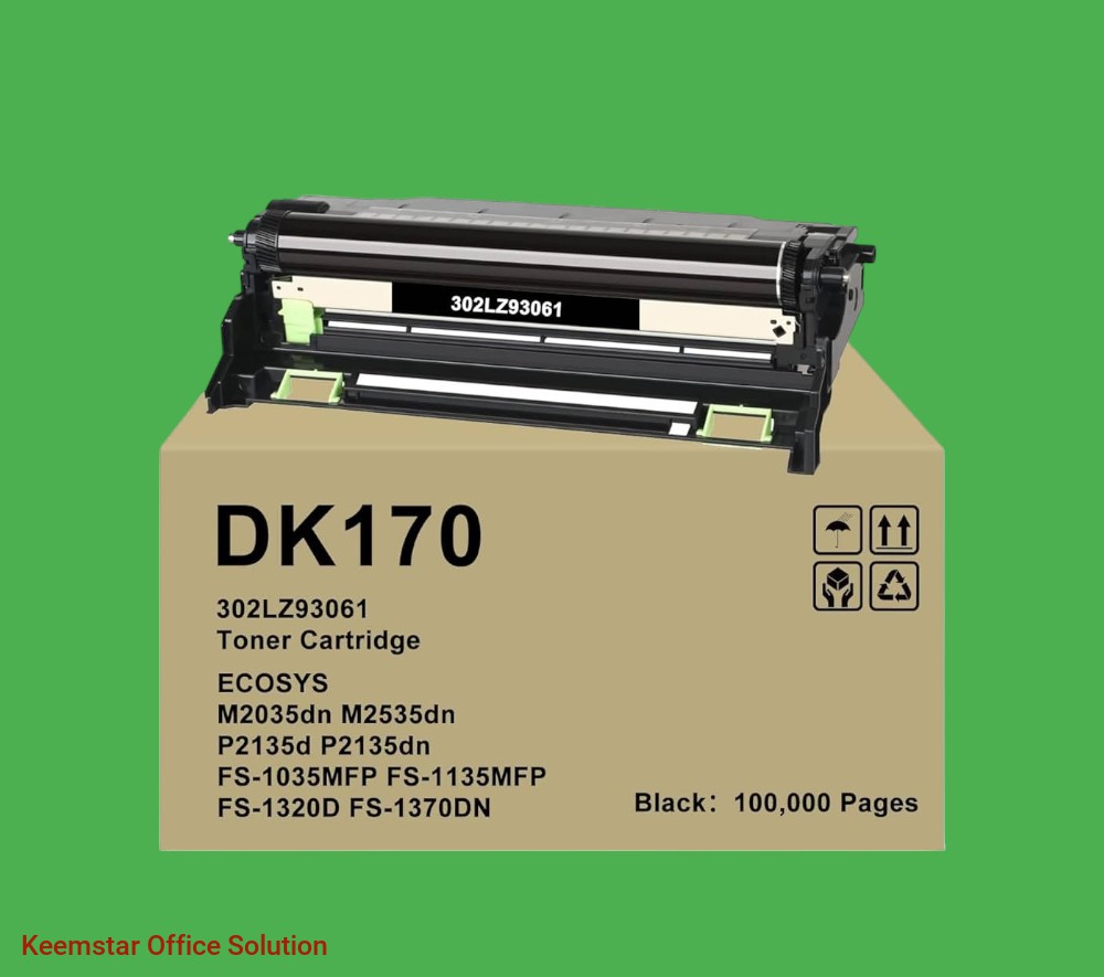 Genuine Kyocera DK-170 Drum Unit for ECOSYS M2035dn, M2535dn, P2135d, FS-1035MFP & More - High Yield Black Drum Kit