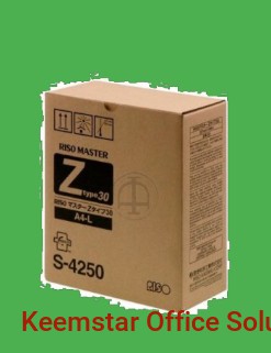 Riso Master A4 Twin Pack (S4250, ZTYPE30) - High-Quality Copy Printer Rolls