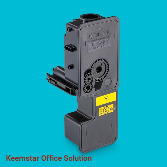 Kyocera TK-5240Y Yellow Toner Cartridge for ECOSYS M5526CDW - High-Yield, Genuine OEM
