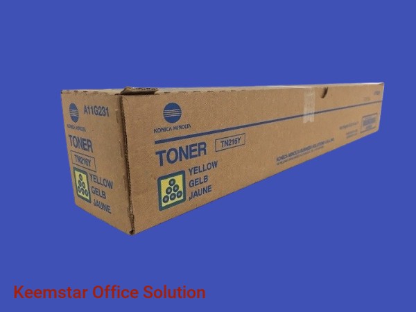 Genuine Konica Minolta TN216 Yellow Toner Cartridge for Bizhub C220, C280, C360 - High-Yield, Vibrant Prints